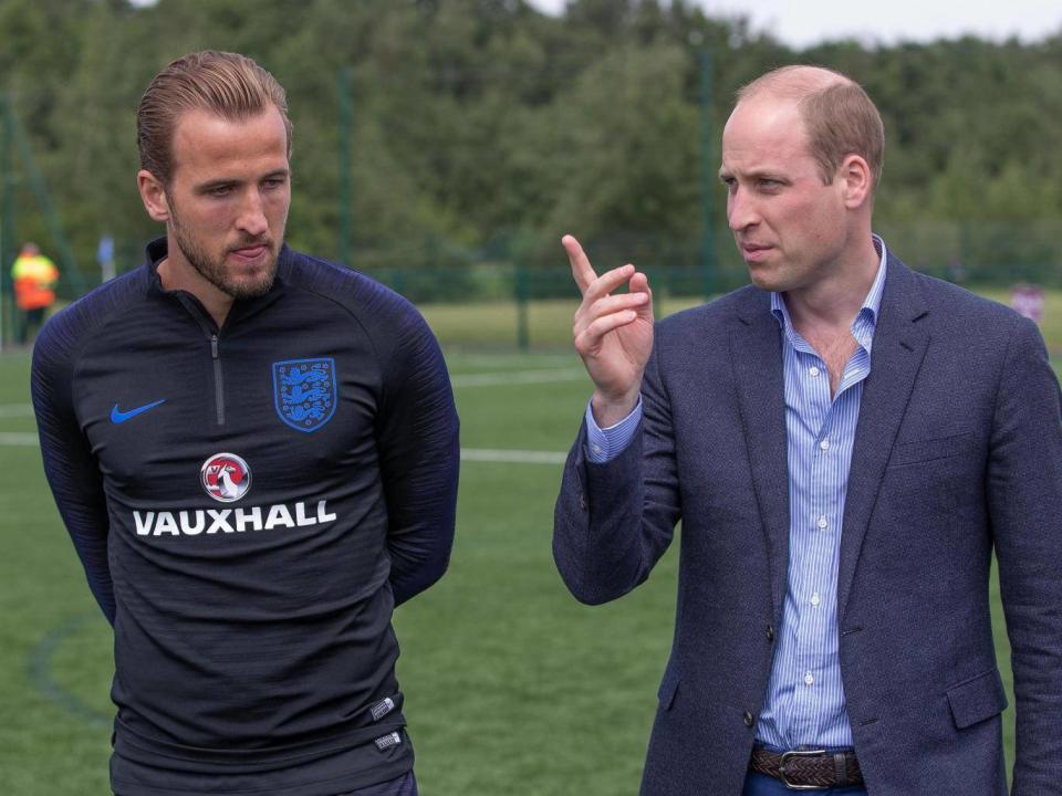 Kane met Prince William in training last week (Getty)