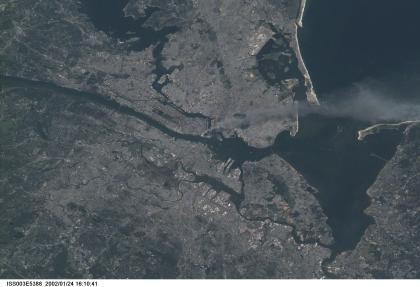 View of New York from space. Photo courtesy of NASA.