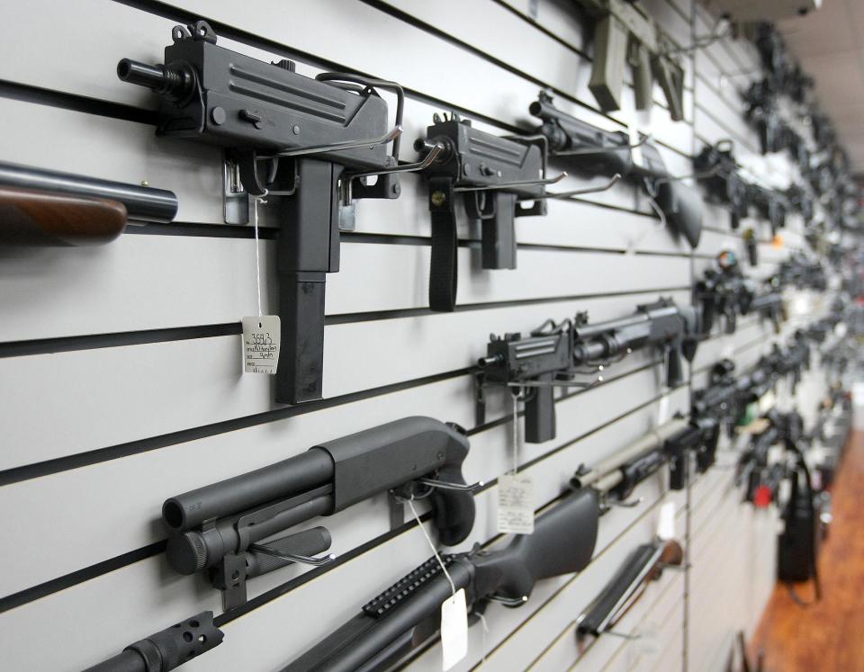 Assault-style weapons on the wall at Delray Shooting Center. In the wake of yet another mass shooting, coupled with loosened gun restrictions in Florida, many more people are calling for a ban on the AR-15 and similar firearms.