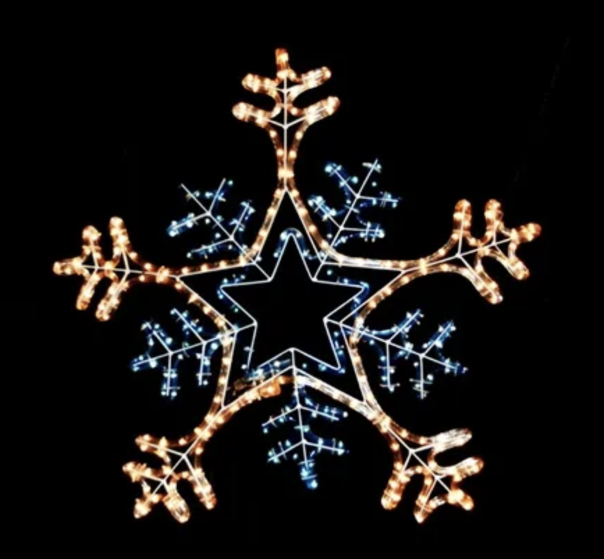 Christmas Snowflake Rope Light Display, $69.97