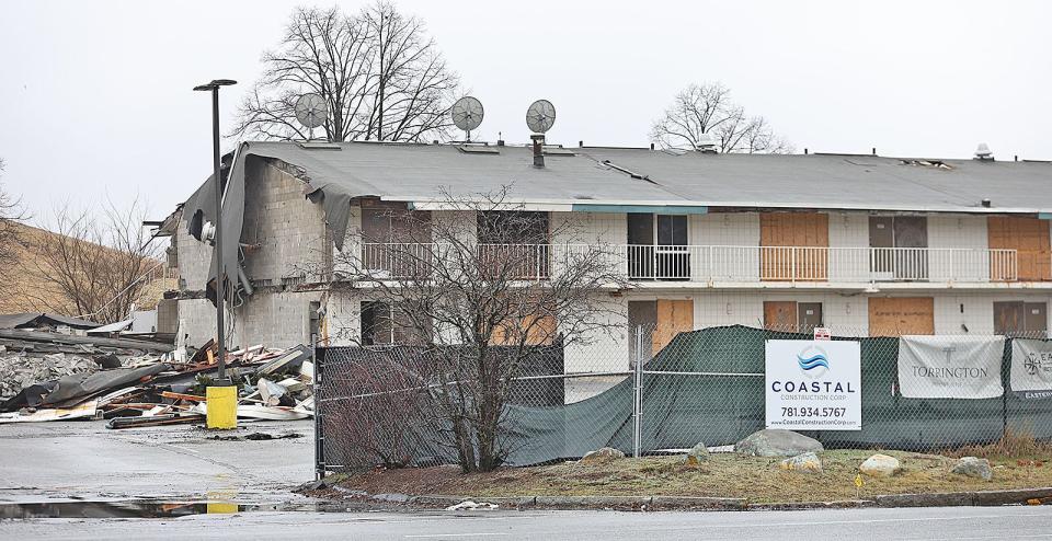 The former Motel 6 on Union Street Braintree is being torn down to make way for a Chick-fil-A and a bank.
