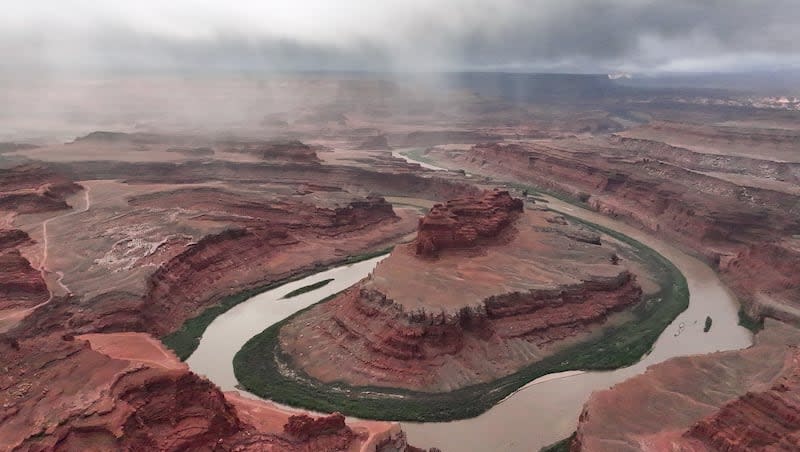 The Colorado River is pictured near Dead Horse Point State Park in Grand County on Friday, April 26, 2024.