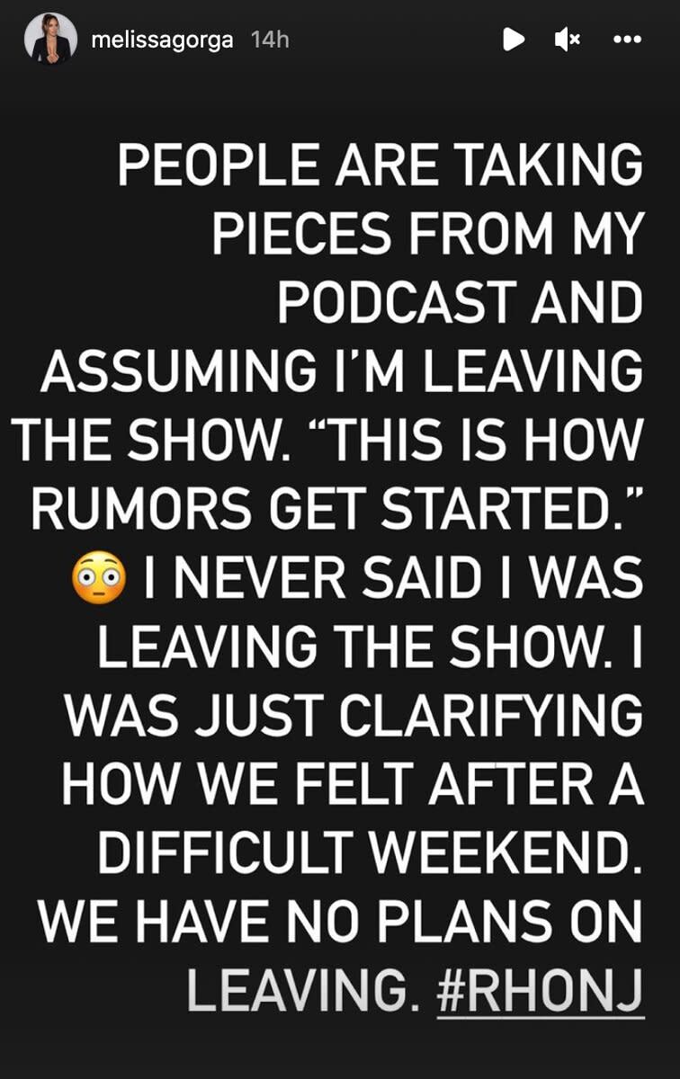 Melissa Gorga Shuts Down RHONJ Exit Rumors amid Teresa Giudice Wedding Drama: ‘No Plans of Leaving’