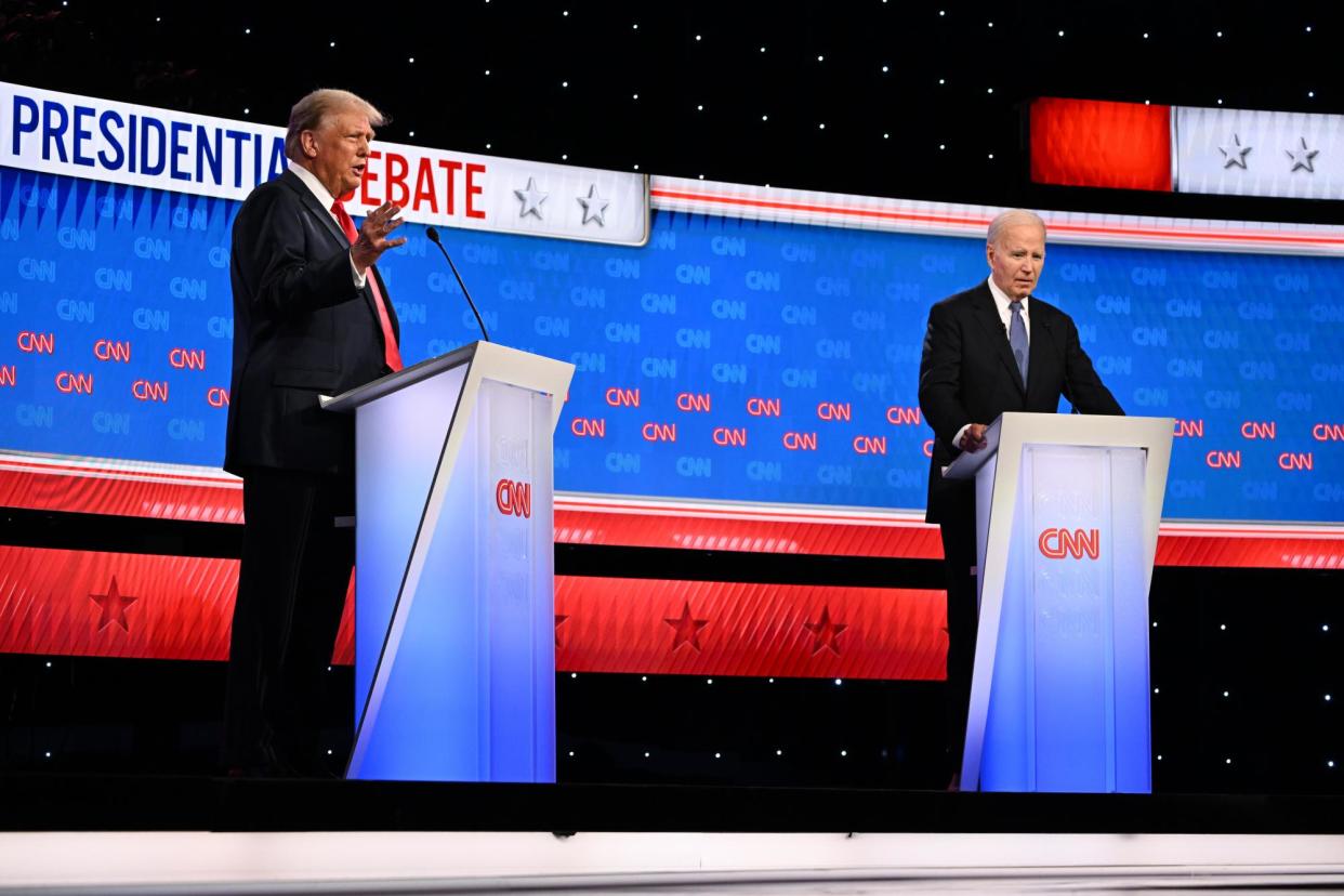 <span>Some remained hopeful that Biden could recover from his widely panned showing against Trump on the debate stage in Atlanta.</span><span>Photograph: Will Lanzoni/CNN photos/EPA</span>