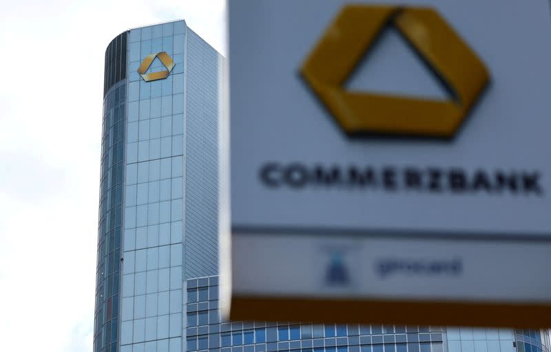 FILE PHOTO: Germany's Commerzbank rejoins German share prize index DAX in Frankfurt