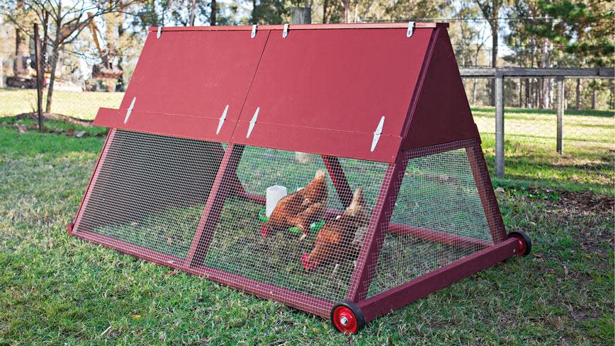 Build a moveable chicken coop