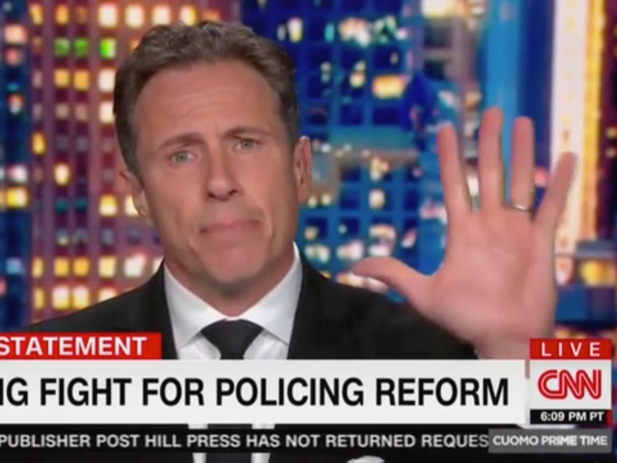 <p>Chris Cuomo argued that police reform won’t happen until white people’s kids start getting shot by law enforcement</p> (CNN)