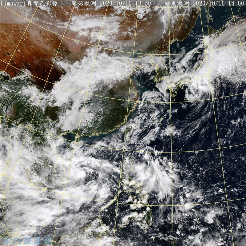 菲律賓東方的低壓帶本週末到下週有熱帶擾動發展的機會，有待觀察。（圖／翻攝自中央氣象局官網）