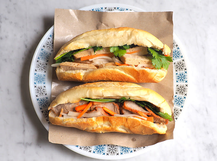 Go Vietnam's 'banh mi' is enhanced by its airy homemade baked baguette paired with (top) pâté and ham, or (bottom) sliced 'char siu'. – Pictures by Lee Khang Yi