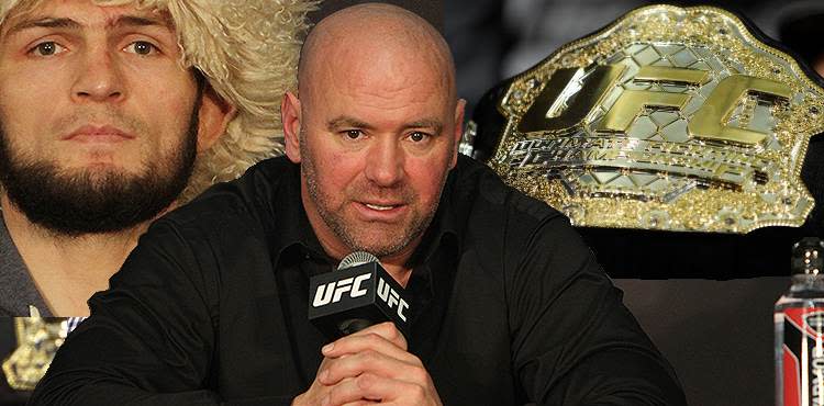 Dana White over Khabib Nurmagomedov with UFC belt