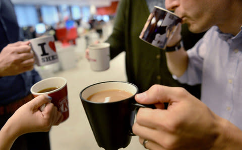 Best way to stay alert at work is with a cup of tea - Credit: Anthony Devlin/PA