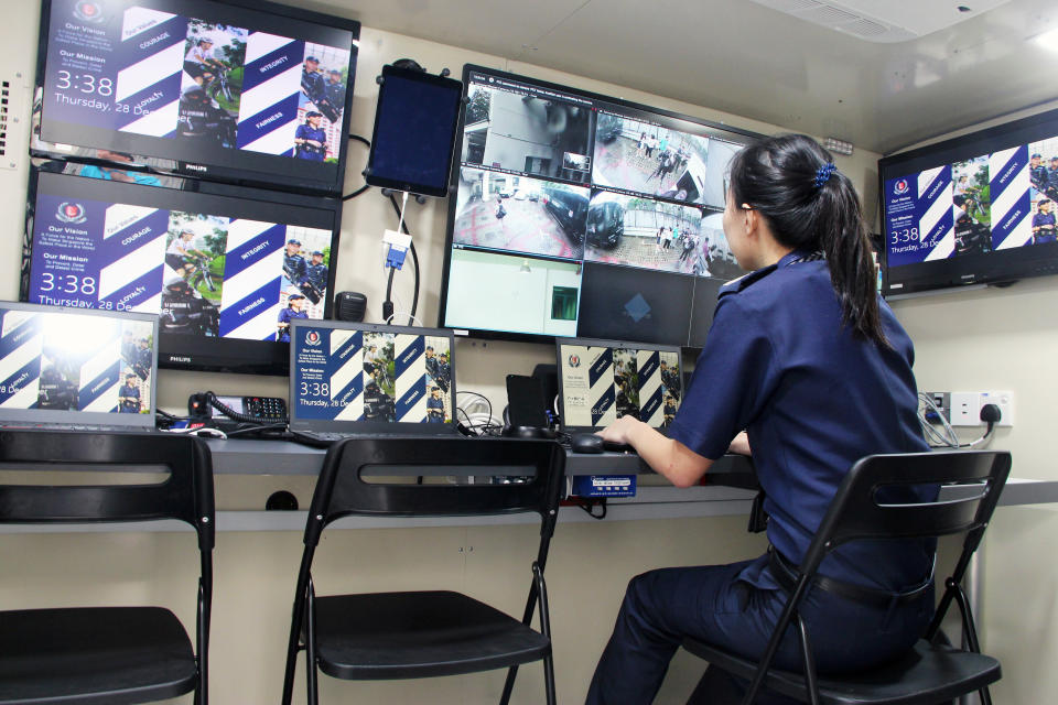 The interior of a police Division Command Vehicle. (PHOTO: Wong Casandra / Yahoo News Singapore)