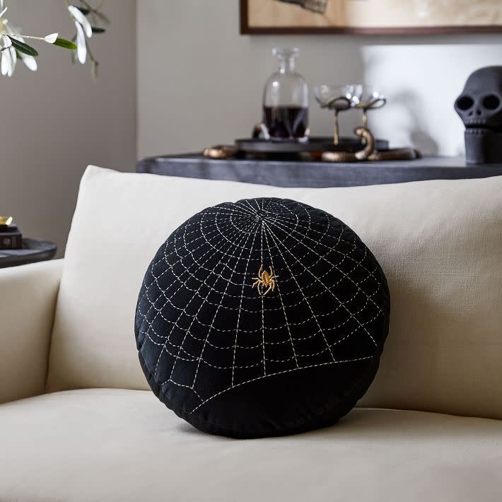 <p><a href="https://go.redirectingat.com?id=74968X1596630&url=https%3A%2F%2Fwww.westelm.com%2Fproducts%2Fhalloween-metallic-web-pillow-cover-t6956&sref=https%3A%2F%2Fwww.housebeautiful.com%2Fshopping%2Fhome-accessories%2Fg963%2Felegant-halloween-home-decorations%2F" rel="nofollow noopener" target="_blank" data-ylk="slk:Shop Now;elm:context_link;itc:0;sec:content-canvas" class="link rapid-noclick-resp">Shop Now</a></p><p>Metallic Web Pillow</p><p>$49.00</p><p>westelm.com</p>