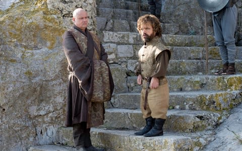 Conleth Hill as Varys, Peter Dinklage as Tyrion Lannister - Credit:  HBO