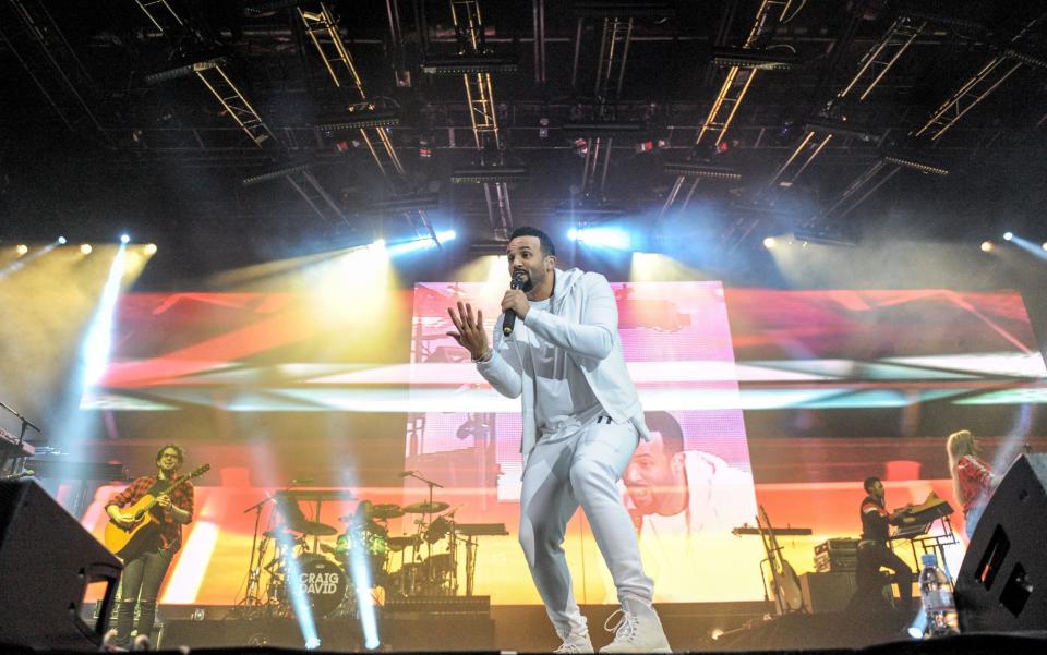 Craig David in concert in March 2017 - Credit: Graham Harries/REX/Shutterstock