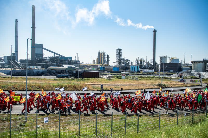 Protest against Tata Steel factory in the Netherlands