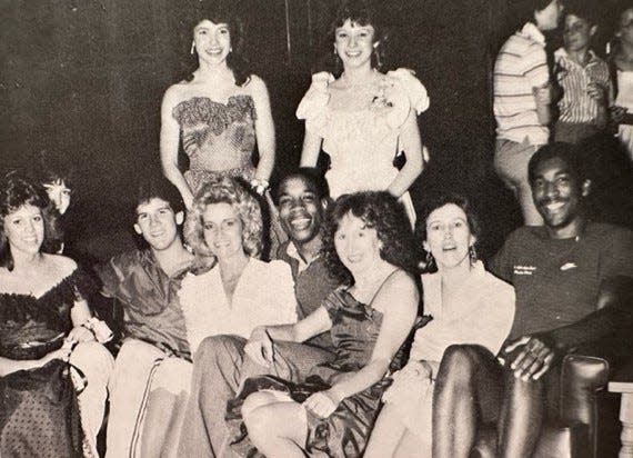 Players from the 1984 U.S. Olympic basketball trials, which were held in Bloomington, crashed the Eastern Greene High prom, much to the surprise of some very happy attendees.