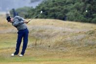 Jul 20, 2018; Carnoustie, SCT; Zach Johnson plays from the fairway on the 14th hole during the second round of The Open Championship golf tournament at Carnoustie Golf Links. Mandatory Credit: Steven Flynn-USA TODAY Sports