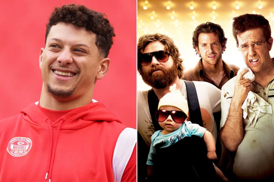 <p>Jamie Squire/Getty; Legendary Pictures/Kobal/Shutterstock</p> Patrick Mahomes, The Hangover