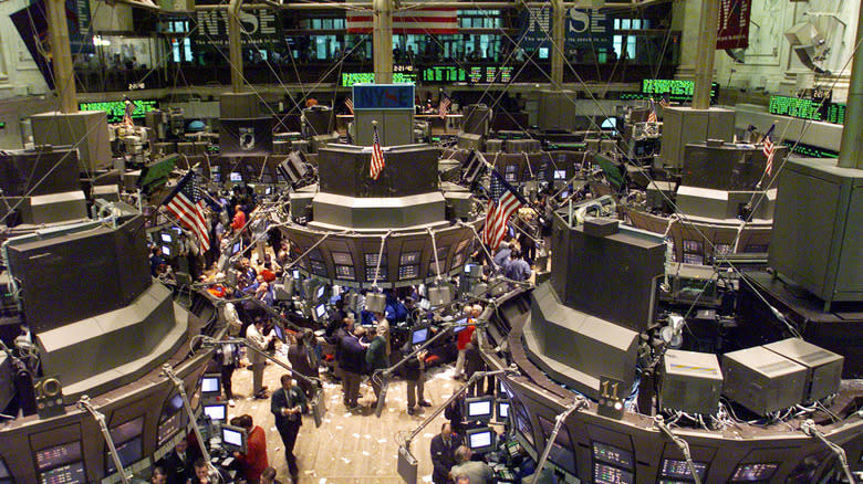 Busy floor at New York Stock Exchange