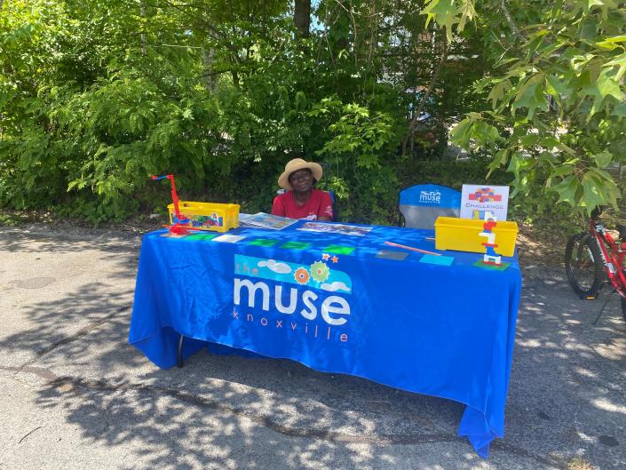 At “Books and Bikes,” presented by Friends of Literacy and Kickstand Community Bike Shop, over 100 children got to pick out a book and a bike. The Muse Knoxville was present, with games and activities. May 14, 2022