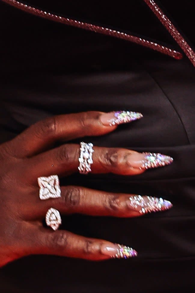Closeup of Danielle Brooks's fingernails