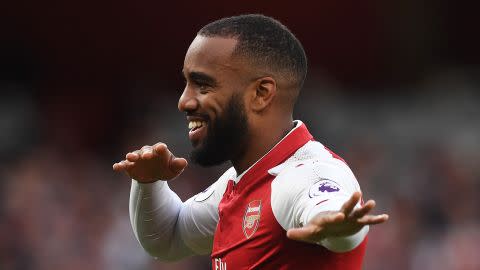 Alexandre Lacazette Arsenal Leicester City Premier League