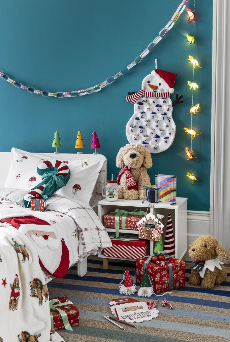 <p>Bringing the magic of Christmas into your child's bedroom just got easier. Pull out all the stops and pick up this <a href="https://www.housebeautiful.com/uk/lifestyle/shopping/g34642420/fill-your-own-advent-calendar/" rel="nofollow noopener" target="_blank" data-ylk="slk:reusable advent calendar;elm:context_link;itc:0;sec:content-canvas" class="link ">reusable advent calendar</a>, <a href="https://www.housebeautiful.com/uk/lifestyle/g23481079/christmas-bedding/" rel="nofollow noopener" target="_blank" data-ylk="slk:Christmas bedding;elm:context_link;itc:0;sec:content-canvas" class="link ">Christmas bedding</a>, festive crafts, and much more on your Tesco shop. </p><p><a class="link " href="https://www.tesco.com/groceries/en-GB/search?query=homeware" rel="nofollow noopener" target="_blank" data-ylk="slk:SHOP HOMEWARE AT TESCO;elm:context_link;itc:0;sec:content-canvas">SHOP HOMEWARE AT TESCO</a></p>