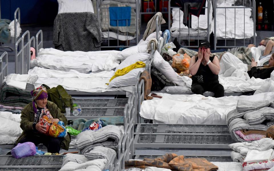 Residents evacuated from the Belgorod region's zones bordering Ukraine - Olga Maltseva/AFP