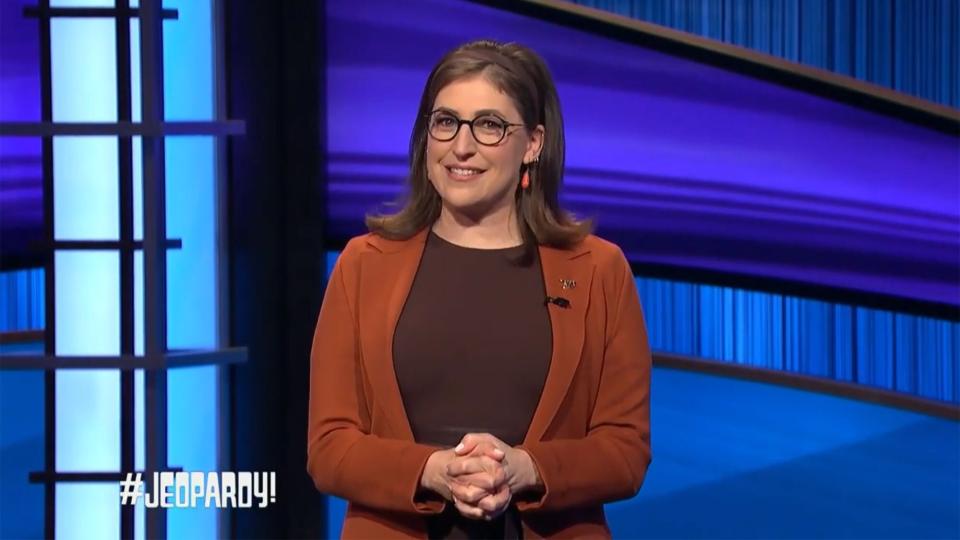 Mayim Bialik hosting March 30th, 2022 Jeopardy