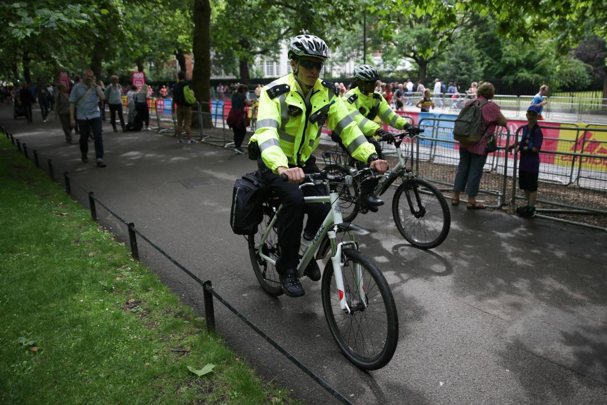 Undercover: Plain clothes officers on bikes will be deployed across London: AFP/Getty Images