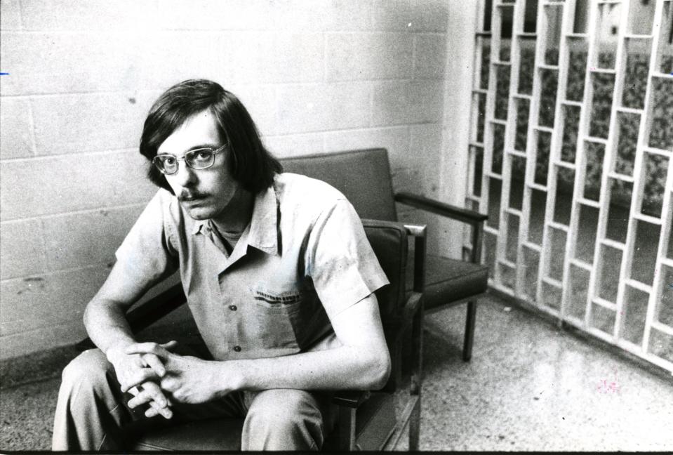 Harry De La Roche Jr. convicted murderer serving his time at the Yardville Correction Center April 15, 1980.  Photo by Peter Monsees / The Record