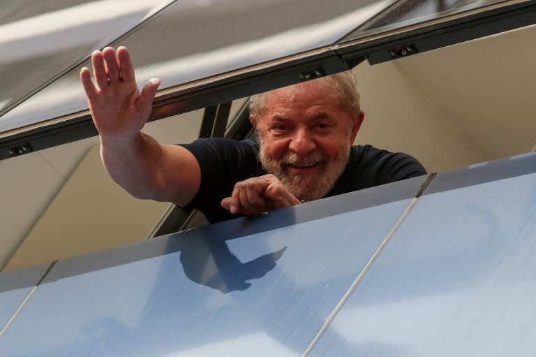 Jailed former president Luiz Inacio Lula da Silva, seen here in April, has had his latest appeal to be allowed to run in October's polls rejected