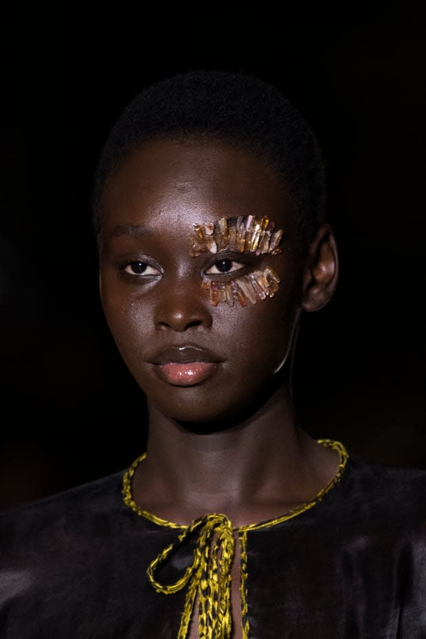 <p>The beauty look at Halpern's Fall 2020 show. Photo: Imaxtree</p>