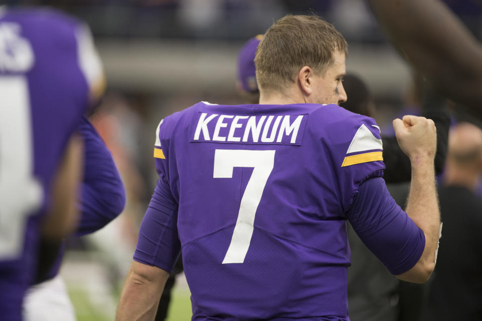 Case Keenum can hit free agency again in two seasons. (AP)