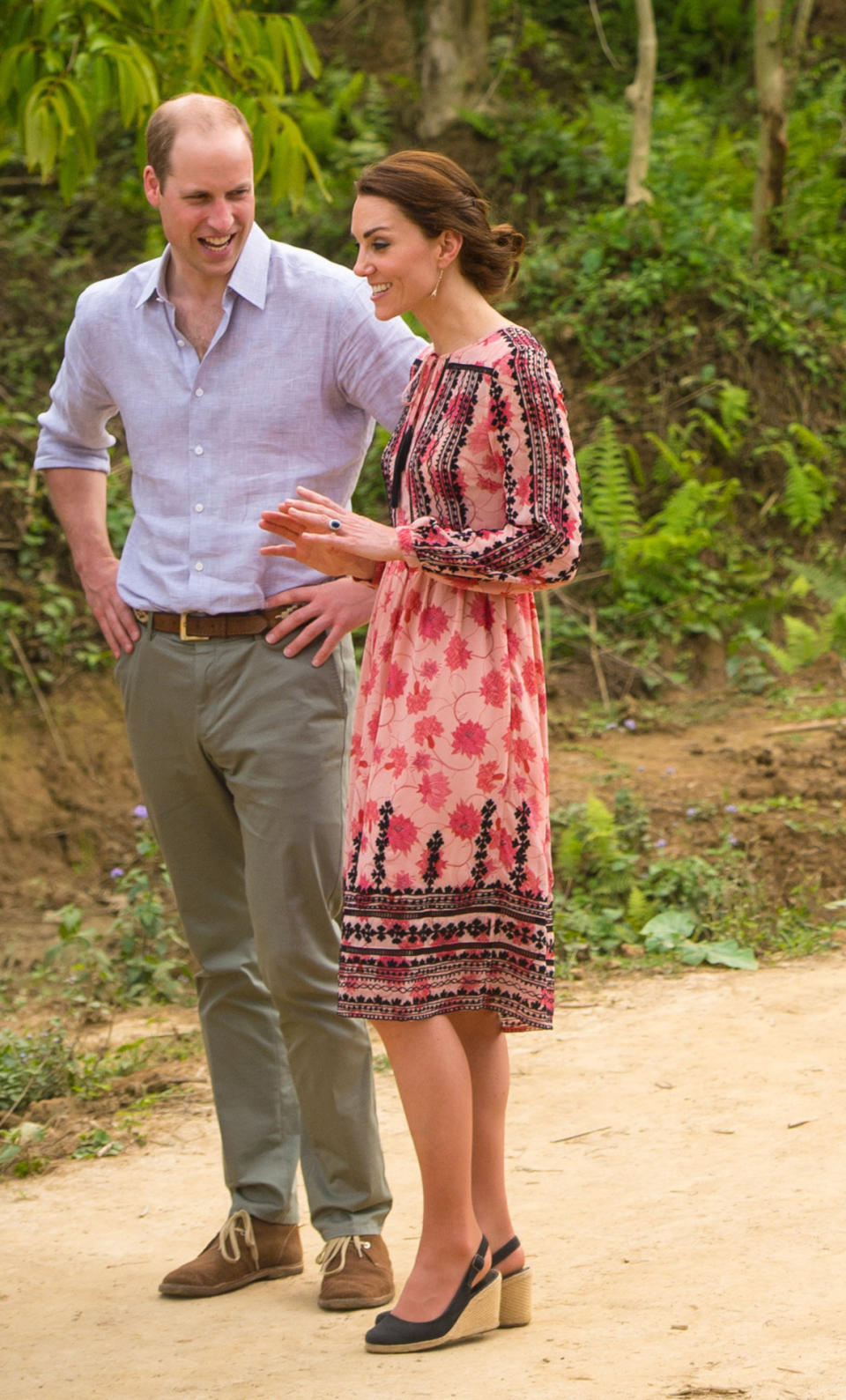 She wore a £75 embroidered Topshop smock dress to go on safari in the Kaziranga National Park in Assam