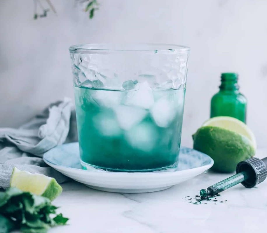 <p>Hello Glow</p><p>Not only does this water have detox benefits but its emerald-green tint is eye-catching!</p><p><strong>Get the recipe: <a href="https://parade.com/1205967/kavitharamaswamy/chlorophyll-water/" rel="nofollow noopener" target="_blank" data-ylk="slk:Chlorophyll Water;elm:context_link;itc:0;sec:content-canvas" class="link rapid-noclick-resp">Chlorophyll Water</a></strong></p>