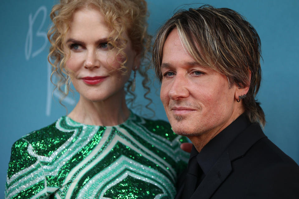 Nicole Kidman and Keith Urban pose at the Sydney, Australia "Being the Ricardos" premiere in December 2021