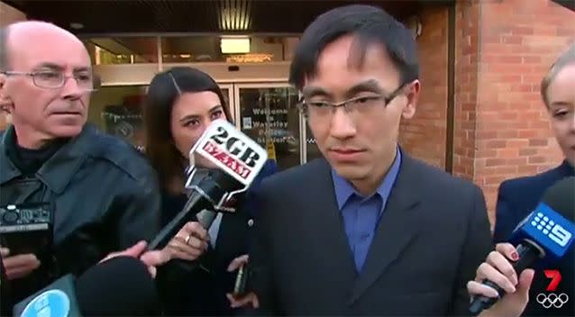 Anthony Cheung left court on bail, after being sentenced to a maximum 12-months behind bars. Photo: 7 News