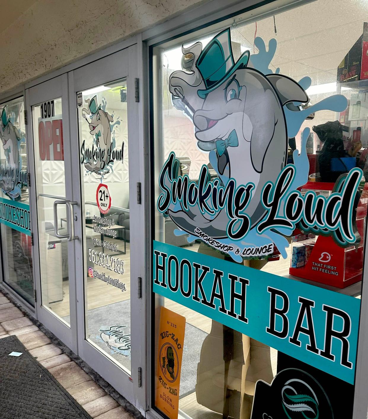 The Smoking Loud Hookah Bar and vape shop on NW 2nd Avenue near the Florida Atlantic University campus in Boca Raton.