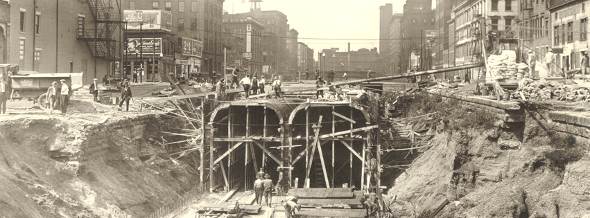 Construction of the subway was a major undertaking.