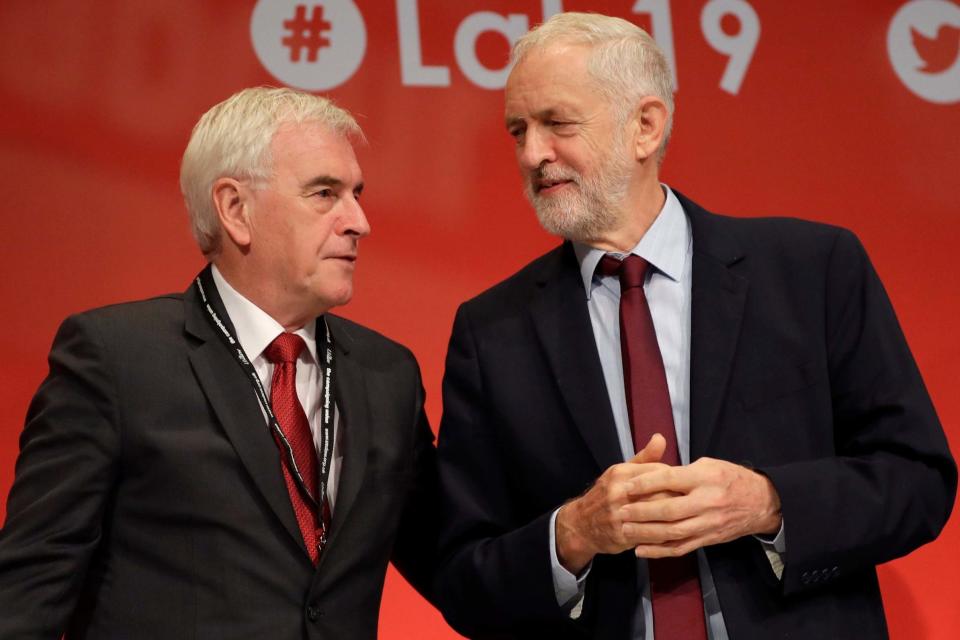 John McDonnell and Jeremy Corbyn (AP)