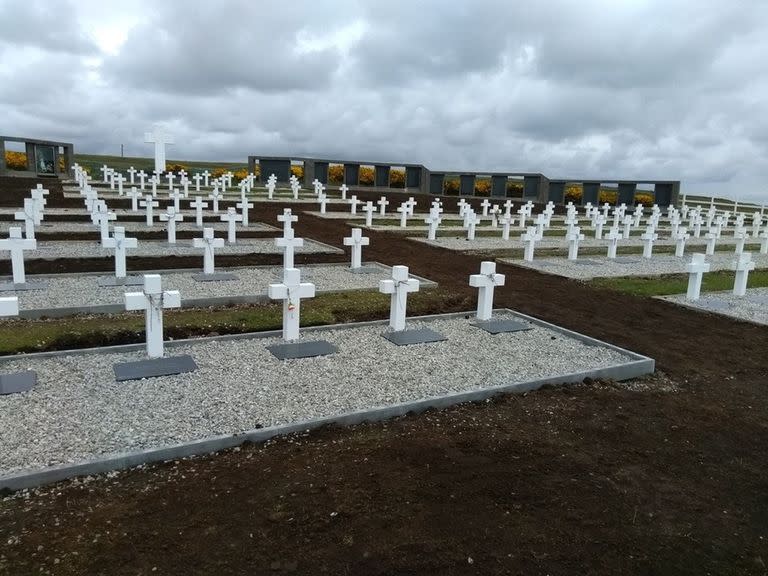 El cementerio de Darwin, donde descansan los soldados argentinos caídos en la guerra de Malvinas
