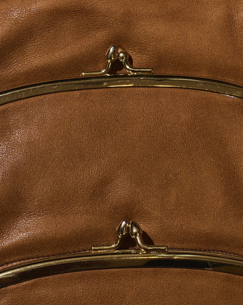 Detail of Cashin Carry 1969 Three-Frame Shoulder Tote. Aaron Richter for Fortune