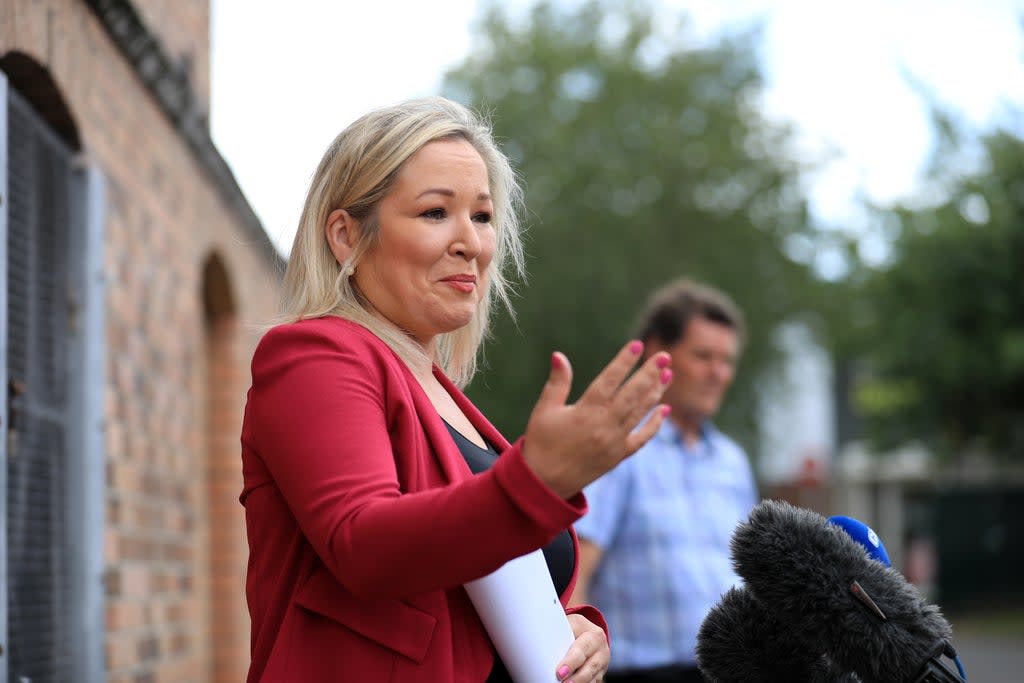Michelle O’Neill said she planned to visit a hospital to talk to staff (Peter Morrison/PA) (PA Wire)