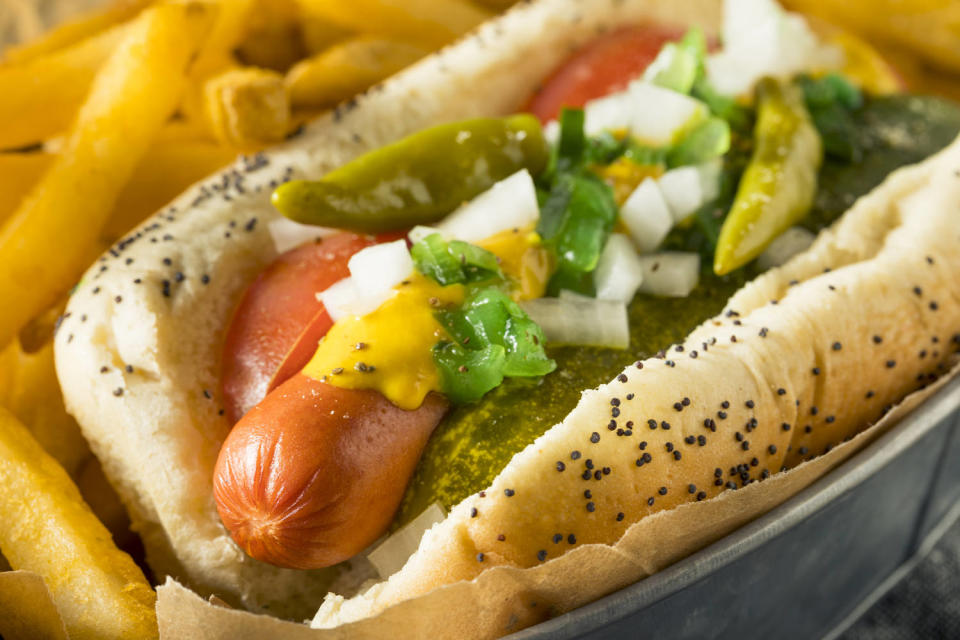 Homemade Chicago Style Hot Dog with Mustard (bhofack2 / Getty Images/iStockphoto)