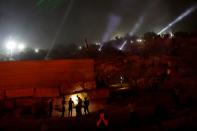 Anti-Israeli settlements night protest in West Bank