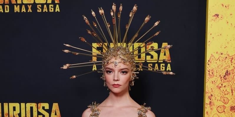 anya taylor joy arrow dress headpiece