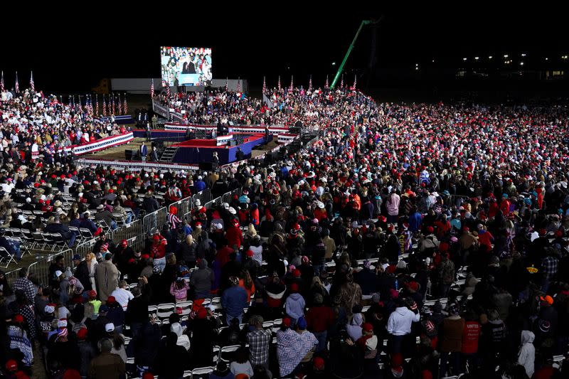 Donald Trump holds a rally in Conroe, Texas