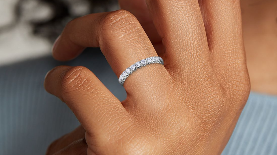 Get dazzling jewelry half-off ahead of Valentine's Day at Blue Nile.
